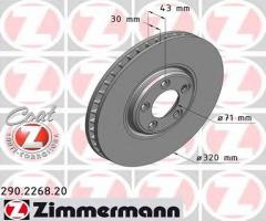 Zimmermann 290.2268.20 tarcza hamulcowa jaguar s-type 99-08, jaguar s-type (ccx)