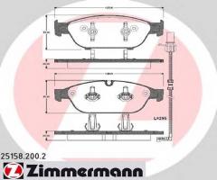 Zimmermann 25158.200.2 klocki hamulcowe audi a6 11- przód, audi a7 sportback (4ga, 4gf)