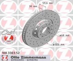 Zimmermann 100.3303.52 tarcza hamulcowa audi a8 98-, audi a8 (4d2, 4d8), vw phaeton (3d_)