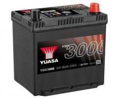 Yuasa ybx3056 akumulator 36ah/330a p+ yuasa professional, honda jazz iii (ge), hyundai atos (mx)