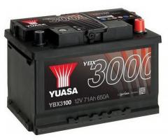 Yuasa ybx3100 akumulator 71ah/650a p+ yuasa professional, alfa romeo 90 (162), audi 80 (81, 85, b2)
