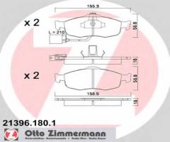 Zimmermann 21396.180.1 klocki hamulcowe ford mondeo 93-00 z czuj., ford scorpio i (gae, gge)