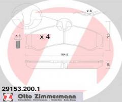 Zimmermann 29153.200.1 klocki hamulcowe mercedes sprinter 408-414