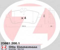 Zimmermann 23881.200.1 klocki hamulcowe mercedes w245 b-klasa 04-, mercedes-benz klasa a (w169)