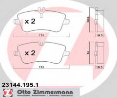 Zimmermann 23144.195.1 klocki hamulcowe mercedes w203 citroen klasa 00-07 przód