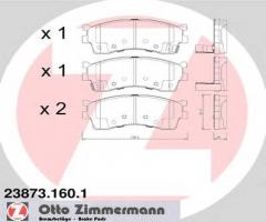 Zimmermann 23873.160.1 klocki hamulcowe kia shuma ii 1,6 01-, kia clarus (k9a)