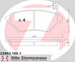 Zimmermann 23863.160.1 klocki hamulcowe mazda mx5 00-05 przód, mazda mx-5 ii (nb)