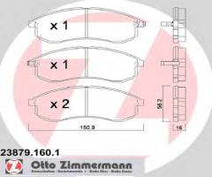 Zimmermann 23879.160.1 klocki hamulcowe mitsubishi l200 01-, mitsubishi l 200 (k7_t, k6_t)
