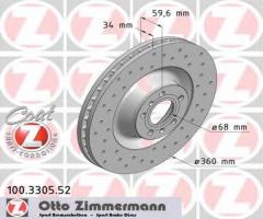 Zimmermann 100.3305.52 tarcza hamulcowa audi a8 03- wen., audi a8 (4d2, 4d8), vw phaeton (3d_)