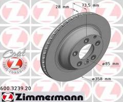 Zimmermann 600.3239.20 tarcza hamulcowa audi q7 06-tył wentylowana, audi q7 (4l), porsche cayenne