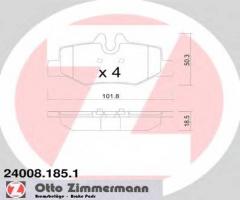 Zimmermann 24008.185.1 klocki hamulcowe mercedes vito 03- z czuj. tył