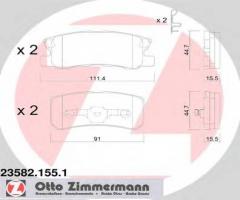 Zimmermann 23582.155.1 klocki hamulcowe mitsubishi pajero 00- tył, cadillac escalade