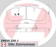 Zimmermann 29835.220.1 klocki hamulcowe iveco eurocargo 90-