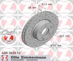 Zimmermann 400.3620.52 tarcza hamulcowa mercedes w211 e-klasa 02-09, mercedes-benz klasa e (w211)