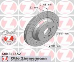 Zimmermann 400.3622.52 tarcza hamulcowa mercedes w211 e-klasa 02-09 tył, mercedes-benz cls (c218)
