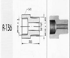 Wp r136 redukcja m10x1 wew, m10x1,25 zew