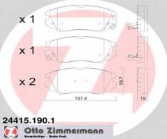 Zimmermann 24415.190.1 klocki hamulcowe opel insignia 08-, chevrolet malibu (v300), opel insignia