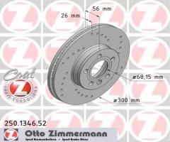 Zimmermann 250.1346.52 tarcza hamulcowa ford galaxy 01-06, ford galaxy (wgr)