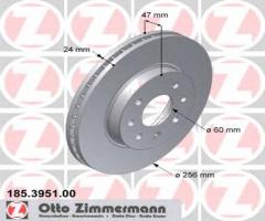 Zimmermann 185.3951.00 tarcza hamulcowa daewoo nubira 97-05 went., daewoo espero (klej)