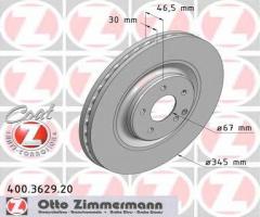 Zimmermann 400.3629.20 tarcza hamulcowa mercedes c209 clk 02- clk500, mercedes-benz clk (c209)
