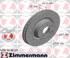 Zimmermann 400.3636.20 tarcza hamulcowa mercedes r230 sl-klasa 00-05