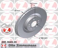 Zimmermann 400.3649.20 tarcza hamulcowa mercedes w164 ml-klasa 05-