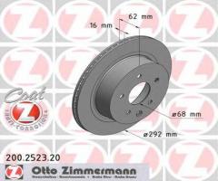 Zimmermann 200.2523.20 tarcza hamulcowa nissan x-trail 01-07 tył, nissan leaf, renault koleos (hy_)