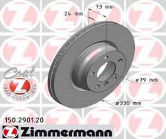 Zimmermann 150.2901.20 tarcza hamulcowa bmw 3 f30 11- przód, bmw 3 (f30, f35, f80)