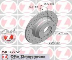 Zimmermann 150.3429.52 tarcza hamulcowa bmw 3 e90 05- tył, bmw 1 (e81)