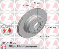 Zimmermann 150.3439.20 tarcza hamulcowa bmw 7 e65/e66 05-08 tył wen, bmw 7 (e65, e66, e67)