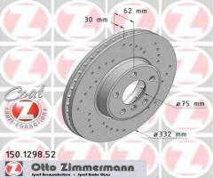 Zimmermann 150.1298.52 tarcza hamulcowa bmw x5 e53 00-07, bmw x5 (e53)