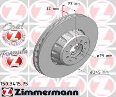 Zimmermann 150.3415.75 tarcza hamulcowa bmw m5 e39 98-03 lewa strona, bmw 5 (e39)