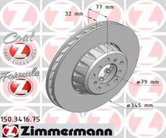 Zimmermann 150.3416.75 tarcza hamulcowa bmw m5 e39 98-03 prawa strona, bmw 5 (e39)