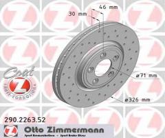 Zimmermann 290.2263.52 tarcza hamulcowa jaguar xk 06- przód, jaguar xf (_j05_, cc9)