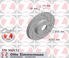 Zimmermann 370.3069.52 tarcza hamulcowa mazda mx5 93-05 wen., mazda mx-5 i (na)