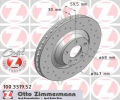 Zimmermann 100.3319.52 tarcza hamulcowa audi a6 04- 4,2 quattro, audi a6 (4f2, c6)