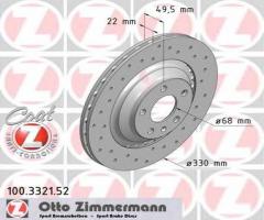 Zimmermann 100.3321.52 tarcza hamulcowa audi a6 4,2 quattro 04- tył, audi a6 (4f2, c6)