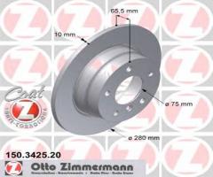 Zimmermann 150.3425.20 tarcza hamulcowa bmw 1 e87 04- tył, bmw 1 (e81)
