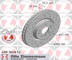 Zimmermann 400.3648.52 tarcza hamulcowa mercedes w164 ml-klasa 05-