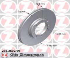 Zimmermann 285.3502.00 tarcza hamulcowa hyundai accent 94-99, hyundai accent i (x-3)