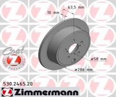 Zimmermann 530.2465.20 tarcza hamulcowa subaru legacy v 09-tył, subaru forester (sh)
