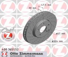 Zimmermann 400.3651.52 tarcza hamulcowa mercedes w211 e-klasa 03-09 przód