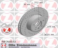 Zimmermann 150.3403.52 tarcza hamulcowa bmw 5 e60 03-10, bmw 5 (e60)