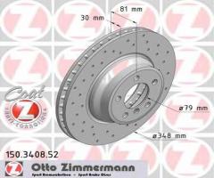 Zimmermann 150.3408.52 tarcza hamulcowa bmw 7 e65/e66 02-08, bmw 7 (e65, e66, e67)