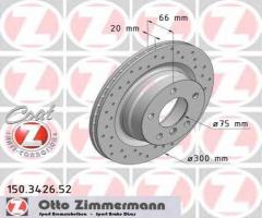 Zimmermann 150.3426.52 tarcza hamulcowa bmw 3 e90 05- tył wen., bmw 3 (e91) touring 