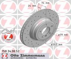Zimmermann 150.3438.52 tarcza hamulcowa bmw 7 e65/e66 05-08 tył wen., bmw 7 (e65, e66, e67)