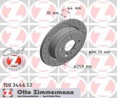 Zimmermann 150.3446.52 tarcza hamulcowa mini cooper,one 01- tył, mini mini (r56)