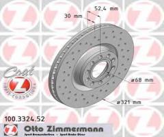Zimmermann 100.3324.52 tarcza hamulcowa audi a6 98-05 4,2 quattro, audi a6 (4b2, c5)