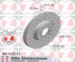 Zimmermann 100.3325.52 tarcza hamulcowa vw passat 00-05, vw passat (3b3)