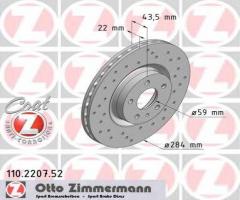 Zimmermann 110.2207.52 tarcza hamulcowa alfa romeo 156 2,0-2,5 v6 97-05, alfa romeo 164 (164)